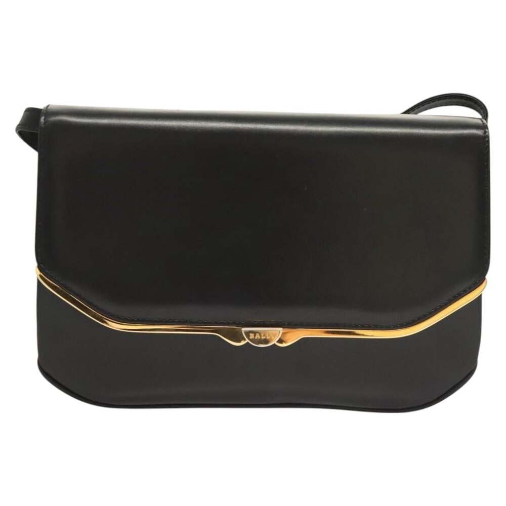 Bally Leather Shoulder Bag Black